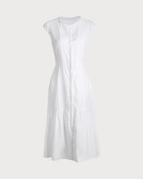 The Solid Color Lapel Midi Dress - Threadford