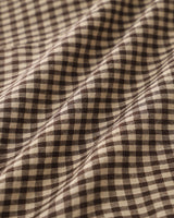 Brown Plaid Button Sleeveless Mini Dress - Threadford