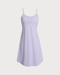 Purple A-Line Slip Mini Dress