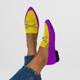 Lorette | Colourful and Elegant Boho Loafers - Threadford