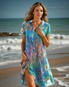Pascale | Bohemian Chic Floral Dress - Threadford