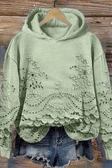 Lace Hoodie Sweatshirt - Threadford