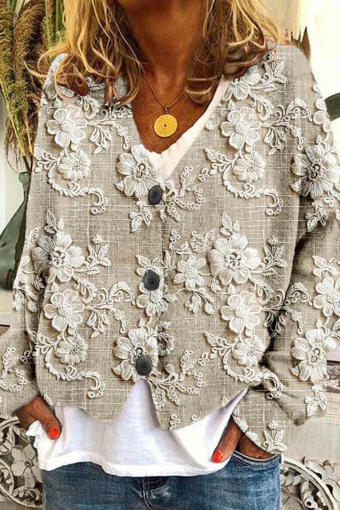 Cardigan with Petal Thread - Threadford