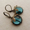 Vintage-Inspired Antique Gold Dragonfly Earrings - Threadford