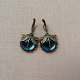 Vintage-Inspired Antique Gold Dragonfly Earrings - Threadford