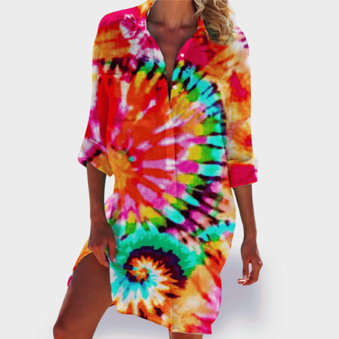 Brigitte | Colorful and Light Summer Dress - Threadford