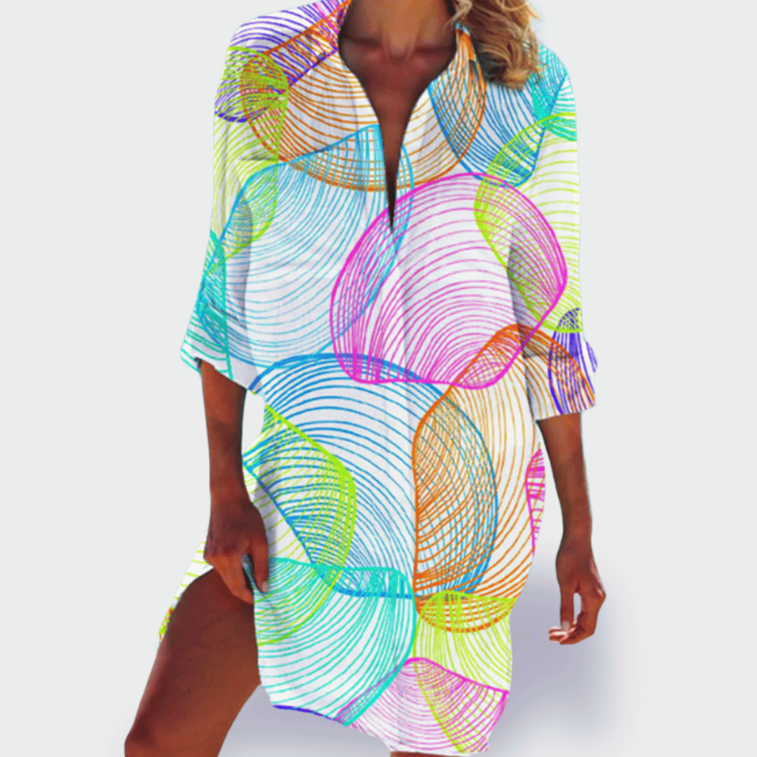 Brigitte | Colorful and Light Summer Dress - Threadford