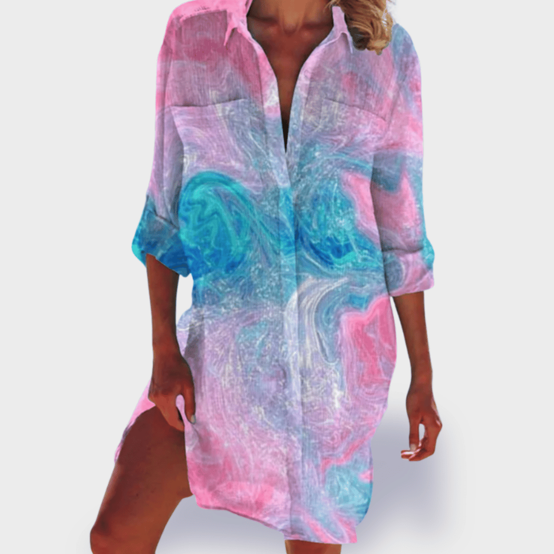 Brigitte | Colorful and Light Summer Dress - Threadford