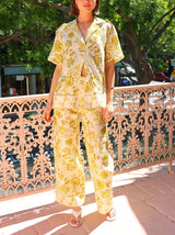Sunny Flower Print Pocket Overalls - Threadford