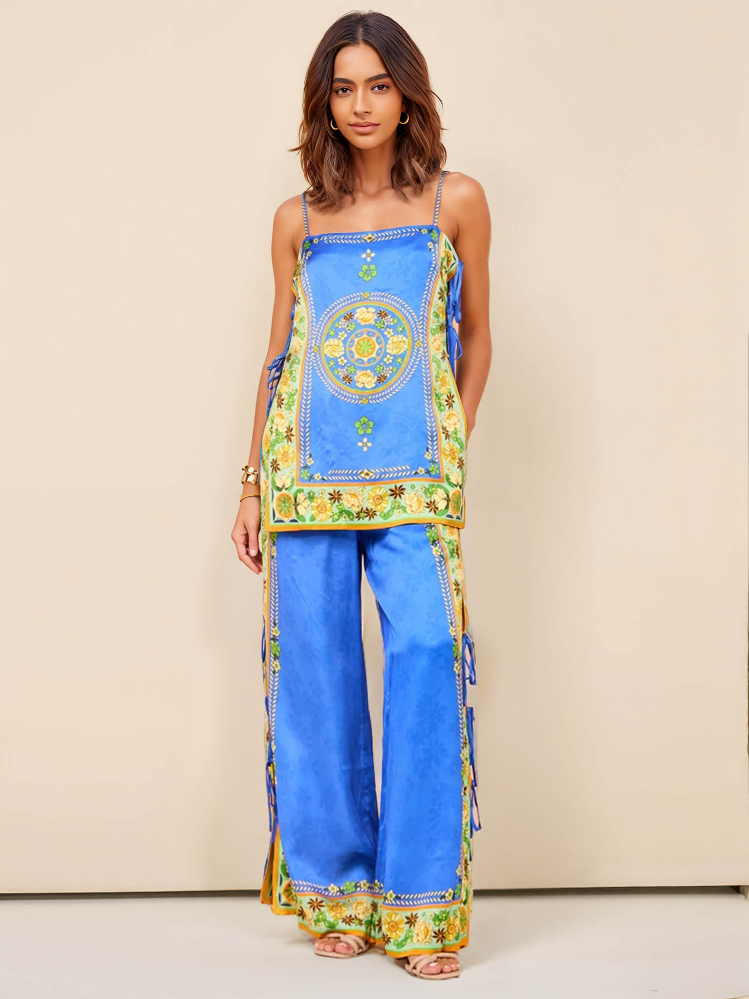 Ornate Mosaic Tiles Pants - Threadford