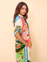 Sunny Beach Summer Style Printed Two Piece Set - Pants - Threadford