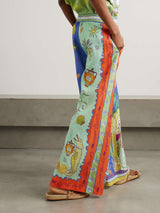 Unique Summer Fantasy Print Wide-leg Pants - Threadford