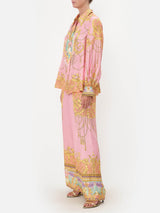 Special Print Fish Shape Loose High Waist Wide Leg Pants - Threadford