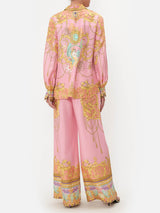 Special Print Fish Shape Loose High Waist Wide Leg Pants - Threadford
