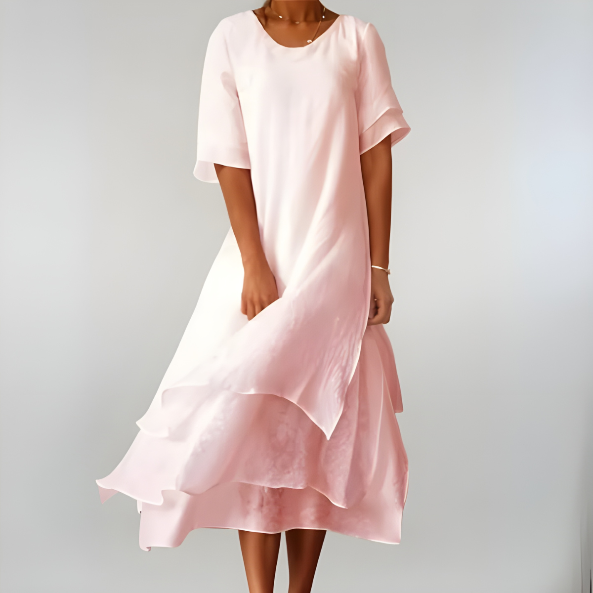 Agnès | Lightweight and Elegant Long Cotton Dress - Threadford