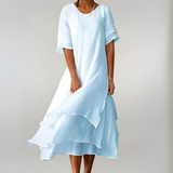 Agnès | Lightweight and Elegant Long Cotton Dress - Threadford