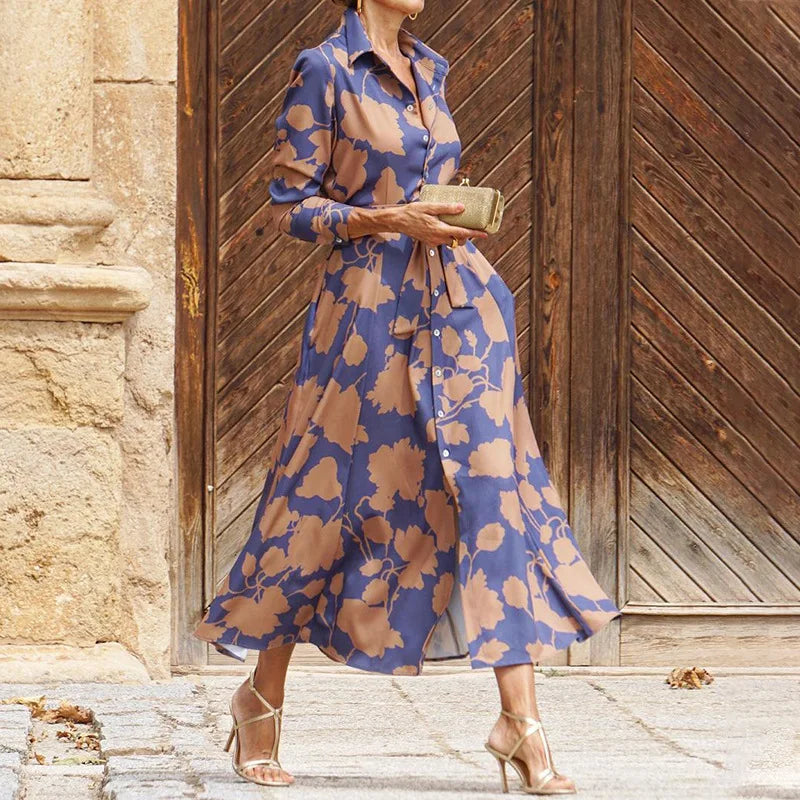 Élise | Stylish Dress with Long Sleeves - Threadford