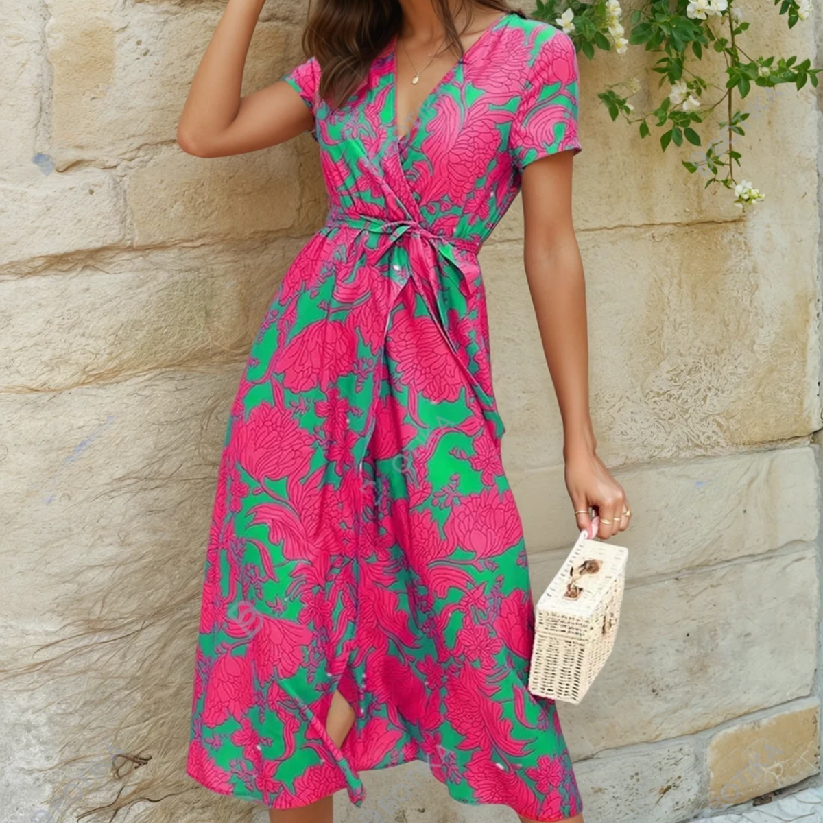 Florence | Light and Elegant Colorful Dress - Threadford