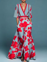 Laure | Elegant Floral Dress - Threadford