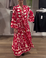 Marielle | Elegant Maxi Dress with Print - Threadford
