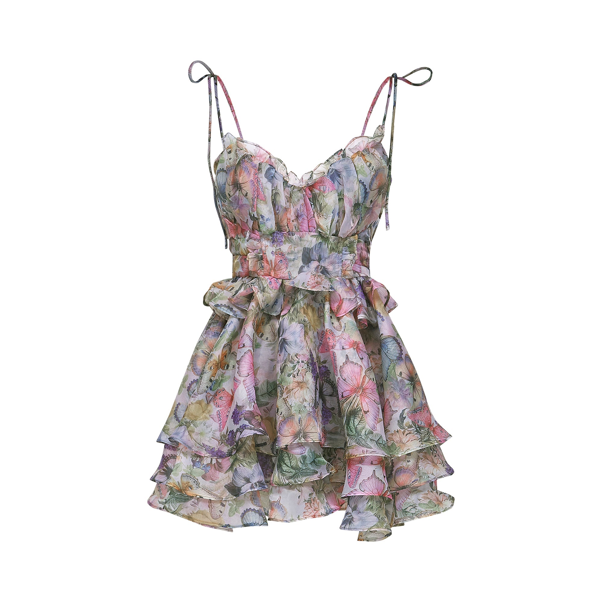Juliette floral print pleated mini dress - Threadford