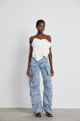 Pénélope White Floral Off-Shoulder Top - Threadford