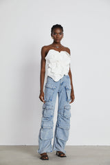 Pénélope White Floral Off-Shoulder Top - Threadford