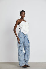 Pénélope White Floral Off-Shoulder Top - Threadford