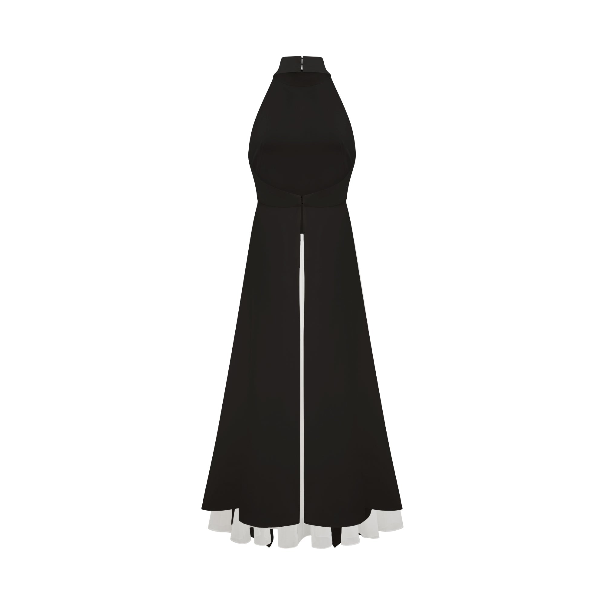 Inés halterneck layered long dress - Threadford