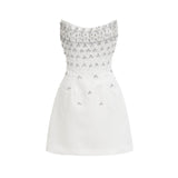 Melisande black embellished mini dress - Threadford