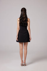 Melisande black embellished mini dress - Threadford