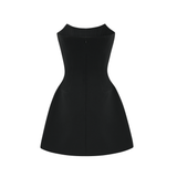 Melisande black embellished mini dress - Threadford