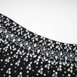 Melisande black embellished mini dress - Threadford