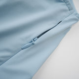Catherine asymmetrical pleated maxi dress in Baby-blue - Threadford