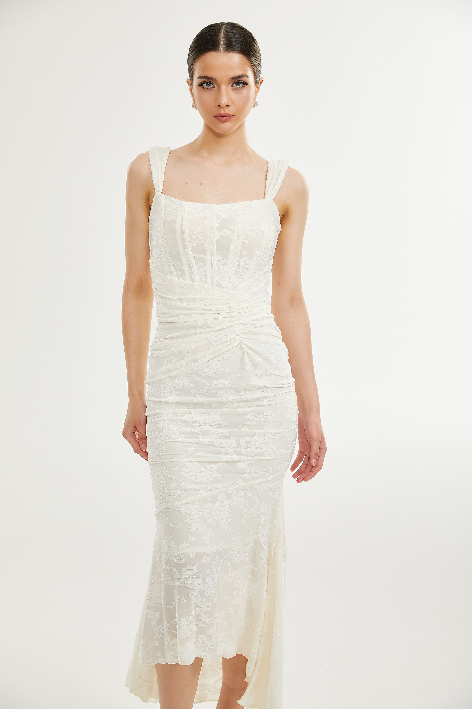 Charlotte floral jacquard maxi dress - Threadford