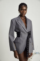 Thérèse Belted Waist Blazer - Threadford