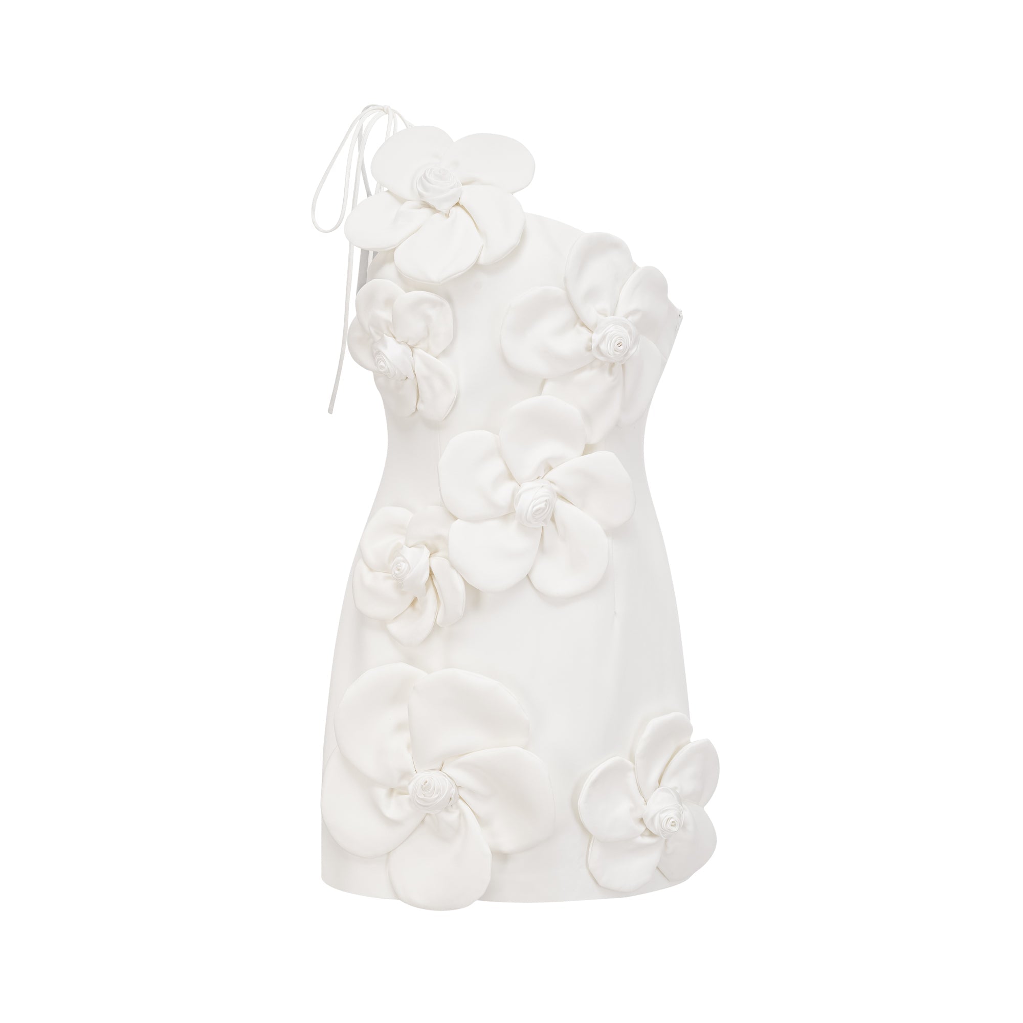 Liane White Floral Off-Shoulder Mini Dress - Threadford