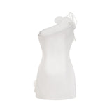 Liane White Floral Off-Shoulder Mini Dress - Threadford