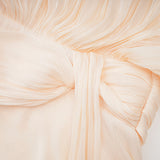Eugénie Neutral Fully Pleated Ruffled Mini Dress - Threadford
