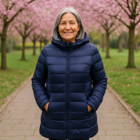 Helsa Long Padded Jacket | Dark Blue