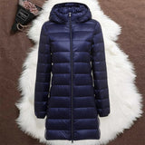 Helsa Long Padded Jacket | Dark Blue - Threadford