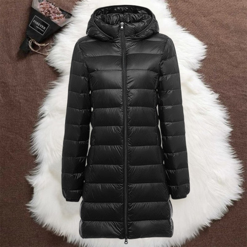 Helsa Long Padded Mid Jacket | Black - Threadford