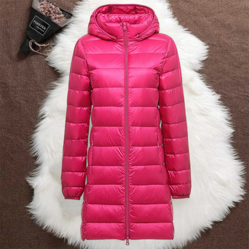 Helsa Long Padded Mid Jacket | Pink - Threadford