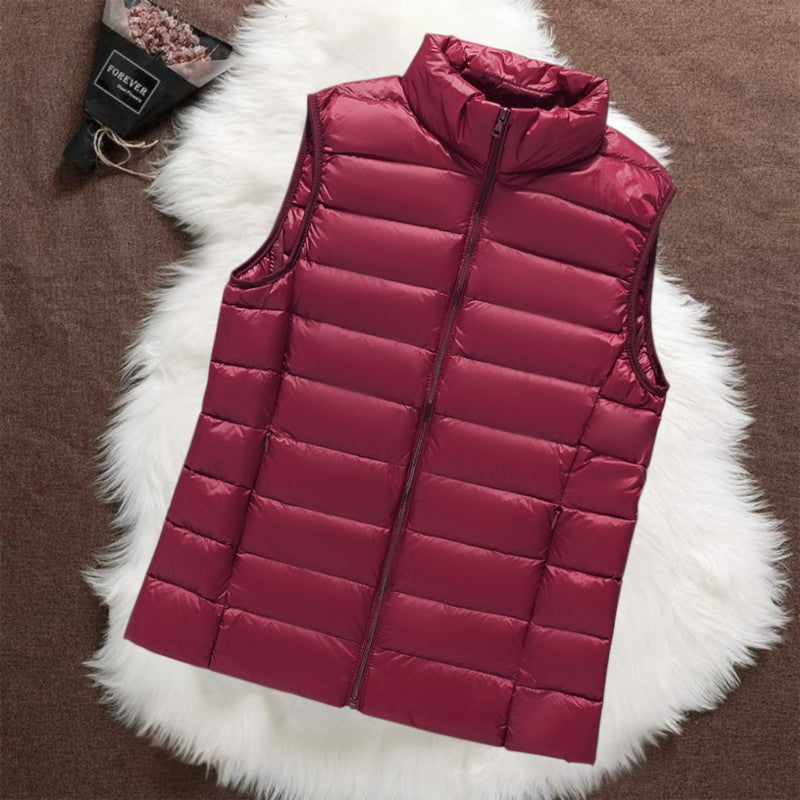 Isa Padded Gilet | Dark Red - Threadford