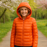 Metta Padded Jacket | Orange - Threadford