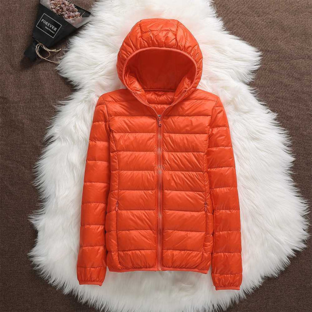 Metta Padded Jacket | Orange - Threadford