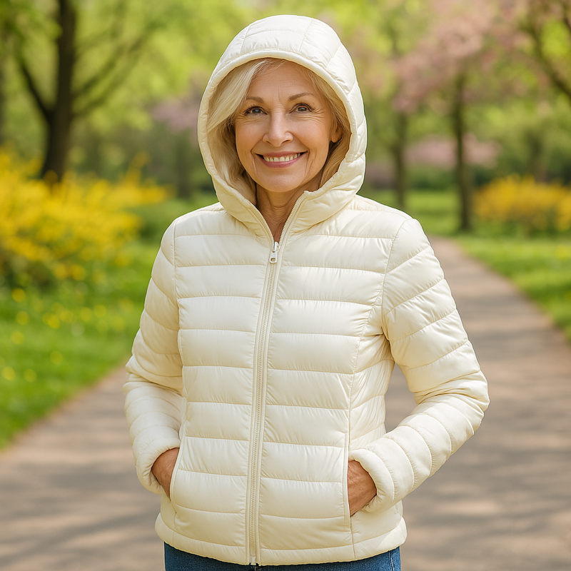 Metta Padded Jacket | White - Threadford