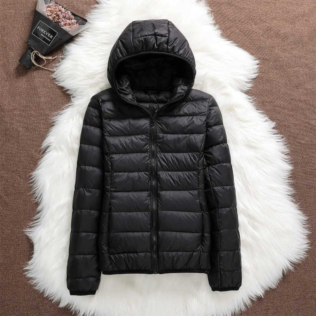 Metta Padded Mid Jacket | Black - Threadford