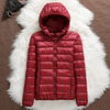 Metta Padded Mid-Season Jacket | Dark Red - Threadford