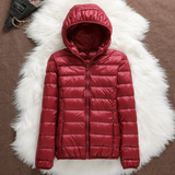 Metta Padded Mid-Season Jacket | Dark Red - Threadford